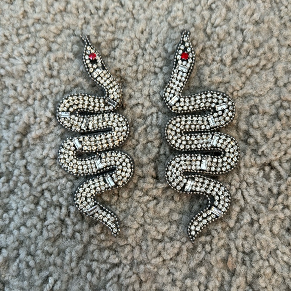 Bejeweled Snake Earrings